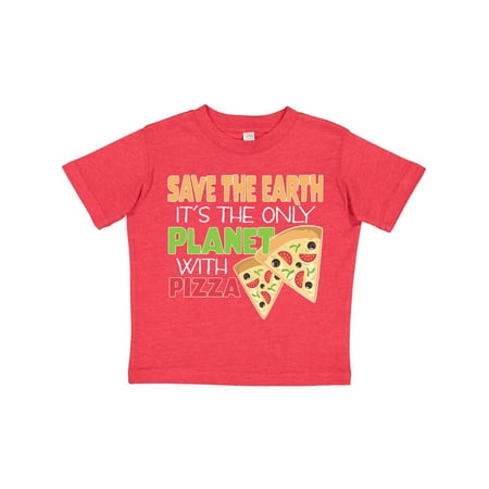 

Inktastic Save the Earth. Its the Only Planet with Pizza. Gift Toddler Boy or Toddler Girl T-Shirt