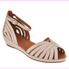 Gentle Souls Peep-toe Wedge Sandals - Leah Blush 11 M