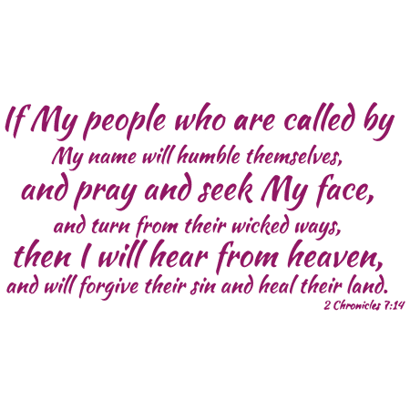 2 Chronicles 714 If My People Who Are Called Vinyl Decal Sticker Quote Small Purple