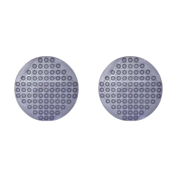 Matsuzay Alfombrilla de seguridad para bañera de PVC para baño hecha de alfombrilla de seguridad para bañera de PVC antideslizante gris gris oscuro 30 centimetros 2Conjunto