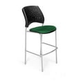 thumbnail image 2 of OFM Star 31" Curved Back Bar Stool in Forest Green and Black, 2 of 2