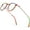 85905 Orange Stripe, variant on FONEX Acetate Titanium Glasses Frame Men Round Eyeglasses Spectacles Eyewear 85905 ( Orange Stripe )