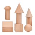 thumbnail image 1 of Blocs Solides Géométriques en Bois Formes 3D Robustes Modèle Cognitif pour Enfants Portable, 1 of 9