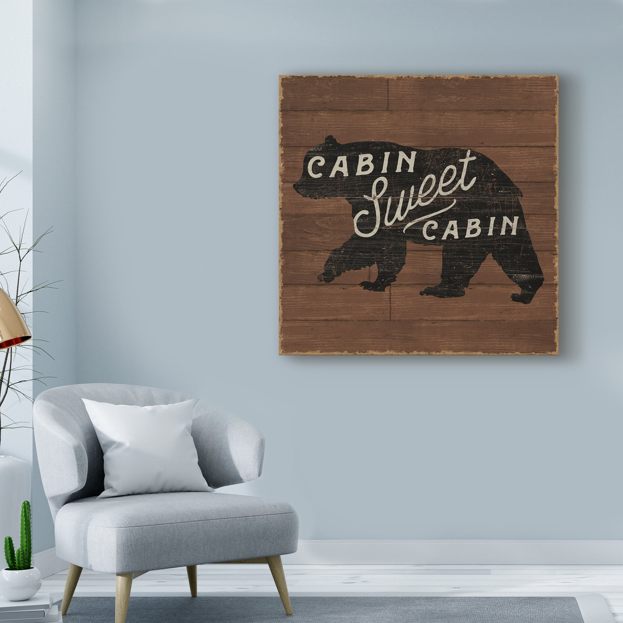 Trademark Fine Art 'Lake Lodge IV on Walnut' Canvas Art by Sue Schlabach