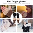 thumbnail image 5 of FENGGUIQU Women’s Winter Warm Half Finger Gloves, 2 Pairs, , Cozy Fit for Outdoor and Daily Use, 5 of 6
