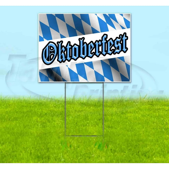 Oktoberfest (18" x 24") Yard Sign, Includes Metal Step Stake
