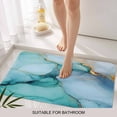 thumbnail image 3 of Teal Marble Door Mat&nbsp;Indoor Outdoor Entrance, Non Slip Small Rug for Kitchen Bathroom Entryway Rug, Contemporary Ink Painted Abstract Art Washable Doormat Floor Mat 16x24 Inch, 3 of 8
