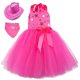 thumbnail image 2 of Película Barbi disfraz de vaquera para niñas ropa de fiesta de cumpleaños Rosa Margot Robbie Barbi Tutu princesa, 2 of 3