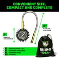 thumbnail image 4 of Rhino USA 75PSI Heavy Duty Tire Pressure Gauge - Certified ANSI B40.1 Accurate, Premium Braided Hose, 4 of 8