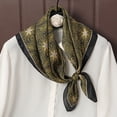 thumbnail image 1 of Bufanda cuadrada de seda satinada con estampado de lujo para mujer, pañuelo para el cuello, Hijab, cinta para el pelo, diadema, Bandana envolvente a la moda, novedad de 2023, 1 of 5