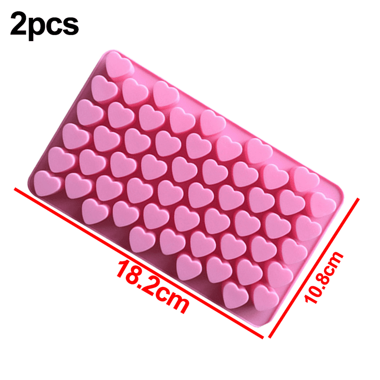 Silicone Mini Heart Molds for Baking, Heart Shape Ice Cube Candy Chocolate  Mold, Valentine Candy Molds