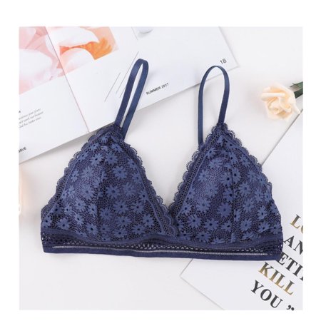 

Zhongxinda French Style Bralette Sexy Seamless Deep V Lace Bras Wireless Thin Underwear Stretch Lingerie Soft Comfortable Bras For Women
