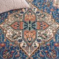thumbnail image 6 of SAFAVIEH Journey Elfrida Medallion Machine Washable Runner Rug, Blue/Ivory, 2'2" x 8', 6 of 7