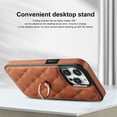 thumbnail image 5 of Case for iPhone 15 Pro Max,Decase PU Leather Shockproof Case Business Vintage Elegant Protective Back Phone Shell With Ring Kickstand Holder,for iPhone 15 Pro Max - brown, 5 of 7