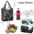 thumbnail image 3 of 5 Pack Foldable Shopping Bag,Halloween Skeleton Ghost Pattern Reusable Grocery Bags with Pockets,Large Reusable Tote Bags with Handles Waterproof & Lightweight, 3 of 6