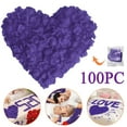 thumbnail image 2 of 100Pcs Rose Petals Artificial Flowers Fake Silk Petals for Indoor Outdoor Mother's & Valentine's Day Wedding Table Floor Aisle Scatter Decor, Artificial Flower Petals, Multicolor(Purple,2.2x2"), 2 of 9