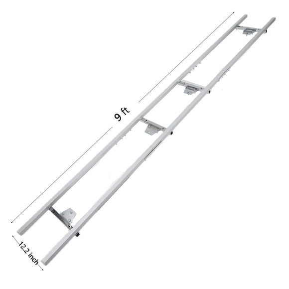 Chainsaw Mill Guide – 9ft Aluminum Adjustable Rail – 3 Crossbars – Fits 14-36" Saws – Converts Logs to 1/2-14" Slabs – Sawmill Accessory – Woodworkers & Carpenters