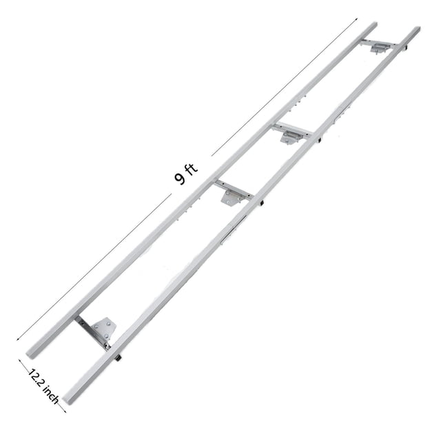 Guide de Scierie – Rail Réglable en Aluminium de 9 Pi – 3 Barres Croisées – Convient aux Scies de 14 à 36 Pouces – Convertit des Grumes en Dalles de 1/2 à 14 Pouces – Accessoire de Scierie – Menuisiers et Charpentiers
