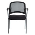 thumbnail image 2 of ProGrid Black Mesh Back with Padded Fabric Seat Visitor's Chair with Arms, 2 of 5