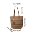 thumbnail image 2 of DGMIOCS Straw Beach Tote Bag Women - 2026 Handwoven Summer Purse Handbag with Zipper for Vacation Travel Pool, Large Roomy, Zipper Closure, Lightweight Foldable, Ideal Summer Gift White, 2 of 3