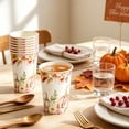 thumbnail image 5 of Tuvgenk Fall Pumpkin Paper Cups 16-Pack Disposable Beverage Cups for Thanksgiving and Autumn Parties, 5 of 6