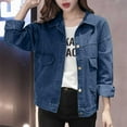 thumbnail image 5 of Pyhlmscde Women's Loose And Oversized Denim Jacket, Denim Jacket for Women, Fall Clothes, Womens Tops, 5 of 5