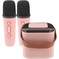 thumbnail image 1 of Mini Altavoz Portátil Para Karaoke Con 2 Micrófonos, Potente Estéreo Para Fiestas En Casa, Efecto De Luz Rgb, Fácil De Conectar, Elegante Y Moderno.(A), 1 of 8