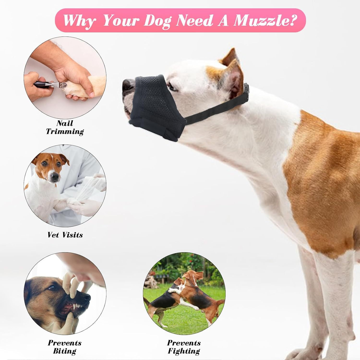 Soft Mesh Muzzles for Small Medium Large Dogs Chihuahua Poodle Husky Labrador Retriever Breathable Dog Mouth Guard for Biting Walmart