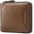 thumbnail image 1 of Cartera de Cuero Genuino para Hombre con Zíper, RFID, Segura, de Gran Capacidad, Doble Pliegue, Multi-tarjeta, Carteras de Cuero para Hombre y Monedero, 1 of 7