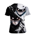 thumbnail image 2 of Rebaike Men's Yin Yang Horror Anime T-Shirt Dual Grinning Faces with 3D Teeth Dark Art & Creepy Smile Illustration Gothic Streetwear Tee, 2 of 7