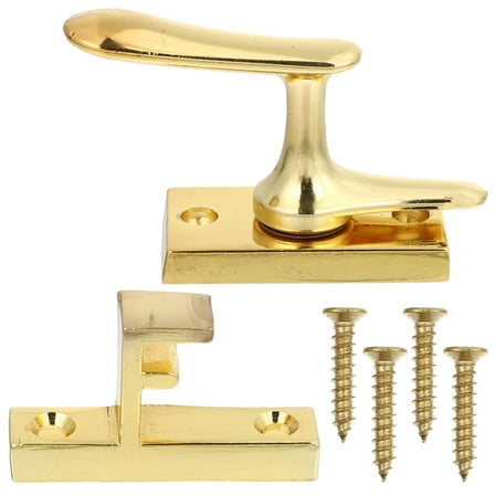 ULTNICE 1Pack Sliding Interior Door Lock Zinc Alloy Golden for Indoor Use