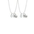 thumbnail image 2 of Delight Jewelry Silvertone Number - 0 - Mother & Daughter Heart Necklaces (Set of 2), 19"+2", 2 of 4