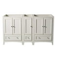 thumbnail image 3 of Fresca Oxford 60" Antique White Traditional Double Sink Bathroom Cabinets, 3 of 5