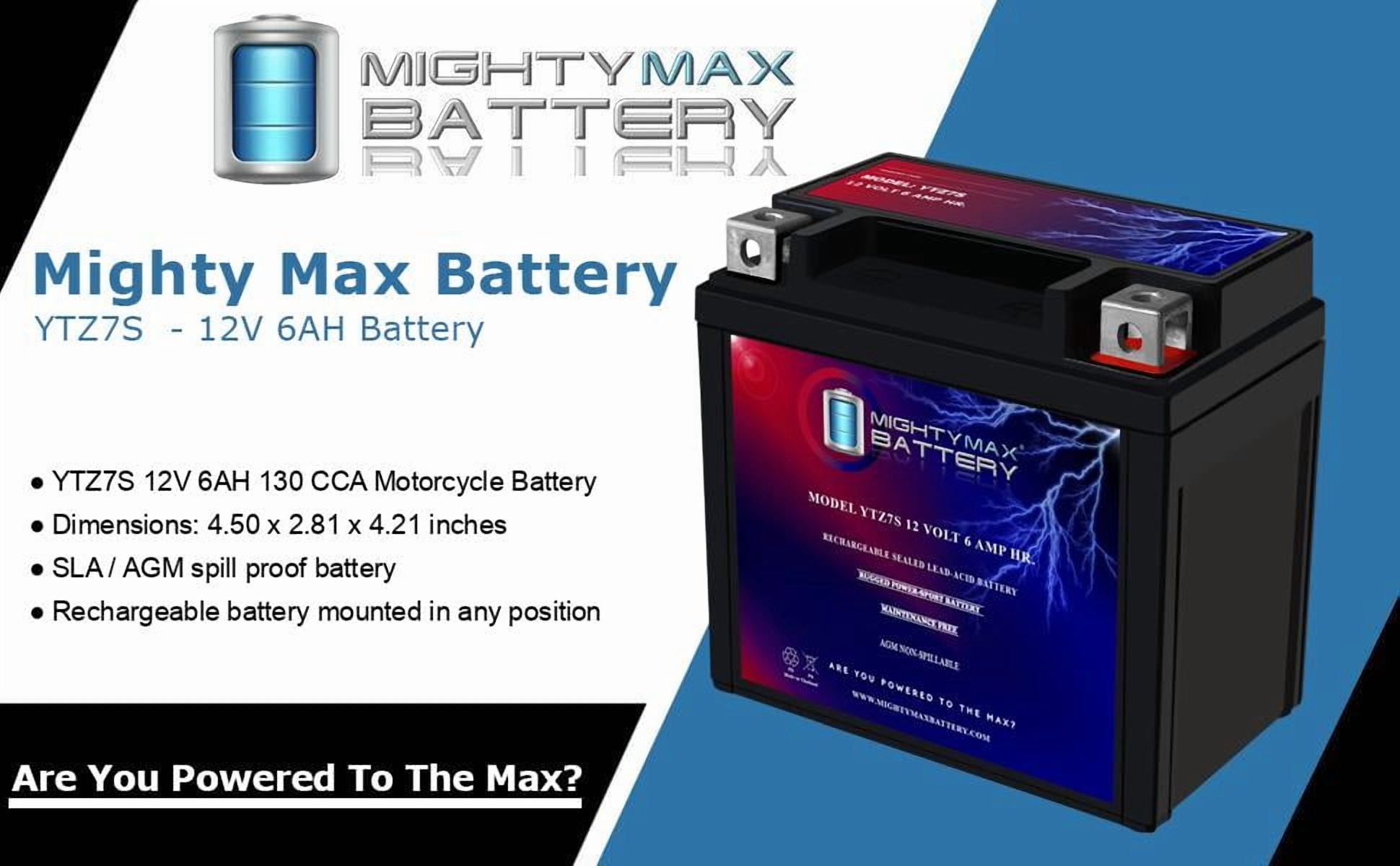 YTZ7S 12V 6AH Battery Replacement for Yuasa Sealed AGM Power Sport