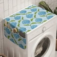 thumbnail image 1 of Floral Washing Machine Organizer, Repetitive Hydrangea Flower Leaves Spring Illustration, Anti-slip Fabric Top Cover for Washer and Dryer, Sky Blue Baby Blue, by Ambesonne, 1 of 1
