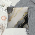thumbnail image 2 of COMIO  Black Gold Grey Marble Throw Pillow Covers Marble Texture Modern Decorative Pillow Cases for Couch Sofa Bed Home Decor, 2 of 5