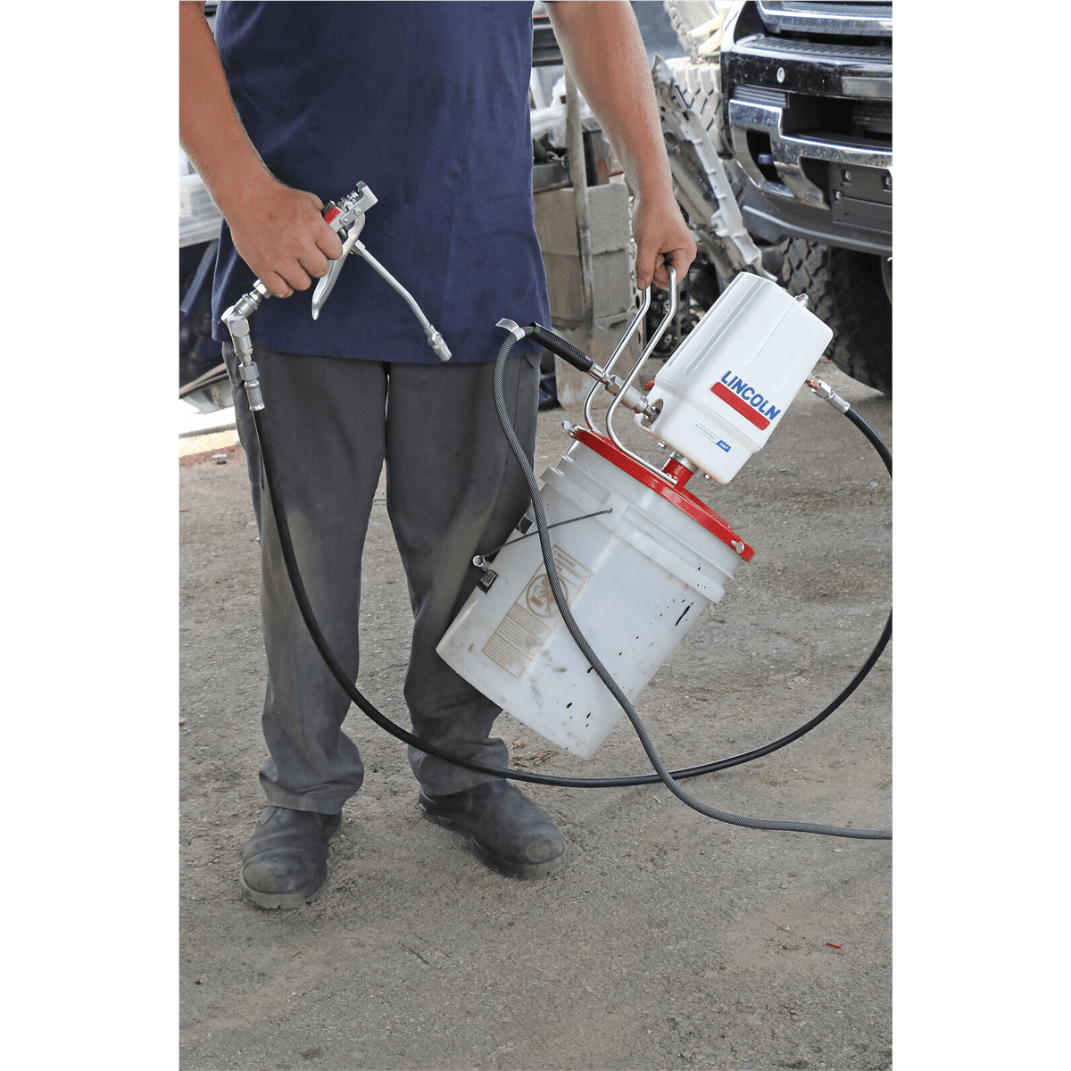 Lincoln Industrial 989 Heavy Duty Grease Pump for 25-50 lbs. Drum