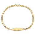 thumbnail image 4 of Auriga 14k Yellow Gold Curb Link ID Bracelet 7inch for Women, 4 of 6