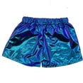 thumbnail image 4 of Byoo Toddler Girls' Shiny Shorts Elastic Waist Metallic Party Shorts Gradient Colors for Carnival Dance Dress-Up Pants,Blue, 4 of 4