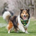 thumbnail image 3 of St. Patrick's Day Dog Bandana Set 1 PCS - Medium Green Irish Pattern Pet Scarf, Tie-On Festive Costume Accessory for Small Medium Cats & Dogs, 3 of 5