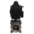 thumbnail image 4 of INTBUYING 2inch Pneumatic Ball Valve Double Acting Globe Threaded Stainless Steel 3 Piece, 4 of 11