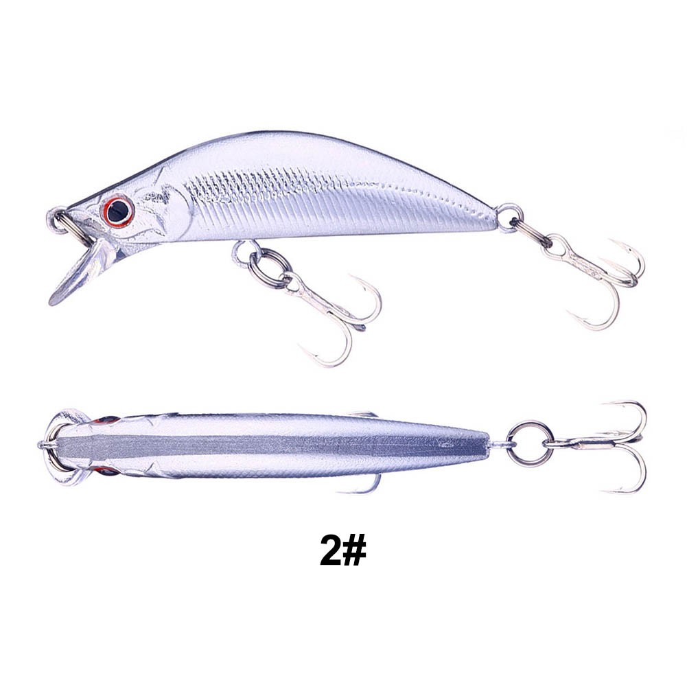 5.5cm/5.5g Fishing luya Hard bait long throw Sinking fake bait fish hook