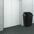 thumbnail image 6 of 10 Gallon Plastic Kitchen Waste Bin with Swing Top, Set of 4 Plastic Tall Garbage Bin with Swing Lid, Black, 6 of 7