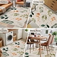 thumbnail image 5 of Spring Leaves Flowers Area Rugs 3'x5', Small Throw Rugs for Living Room Bedroom, Country Flower Pastoral Botanical Retro Indoor Outdoor Rug Non-Slip Low Pile Carpet Runner Reversible Floor Mats, 5 of 8