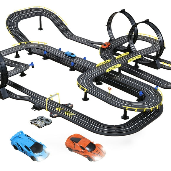 Electric Slot Car Race Track Set for Kids, Electric Remote Control Track Car High Speed Showdown,Gifts Toys for Boys Girls Ages 8-10