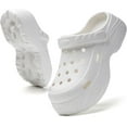 thumbnail image 4 of Women's Platform Clogs Slip On Garden Shoes Lightweight Non Slip Beach Pool Sandals Indoor Outdoor Walking Slippers, 4 of 7