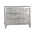 thumbnail image 2 of Home Fare Woven Trellis Three Drawer Accent Chest in Silver Leaf, 2 of 6