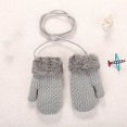 thumbnail image 2 of Fjofpr Toddler Gloves Winter Knit Gloves Kids Kids Gloves Winter Girls Toddler Baby Boys Girls Winter Knitted Gloves Children Knitted Gloves Children Solid Color Thickened Warm Gloves(1-4Years), 2 of 4