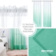 thumbnail image 6 of Deconovo Ombre Semi Sheer Curtains for Bedroom Living Room, Aqua, 52W x 72L Inch, Rod Pocket Window Drapes, Set of 2 Panels, 6 of 7