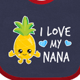 thumbnail image 4 of Inktastic I Love My Nana with Pineapple Boys Baby Bib, 4 of 4